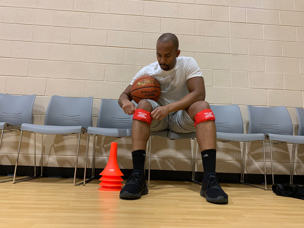 SUPER 8 BUNDLE (VALUE over $185): Ball Hog Gloves Weighted, Pro Man, OFF PALM Shooting Aid,  OFF HAND Shooting Aid, Shooting Lock, Ice Straps, Stretch band and Dribble Glasses BallHogGloves