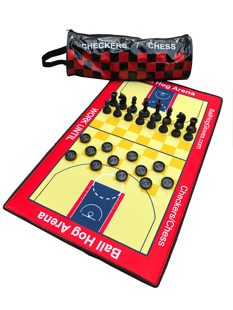 Ball Hog Basketball Roll up Checkers and Chess Set (Premium)