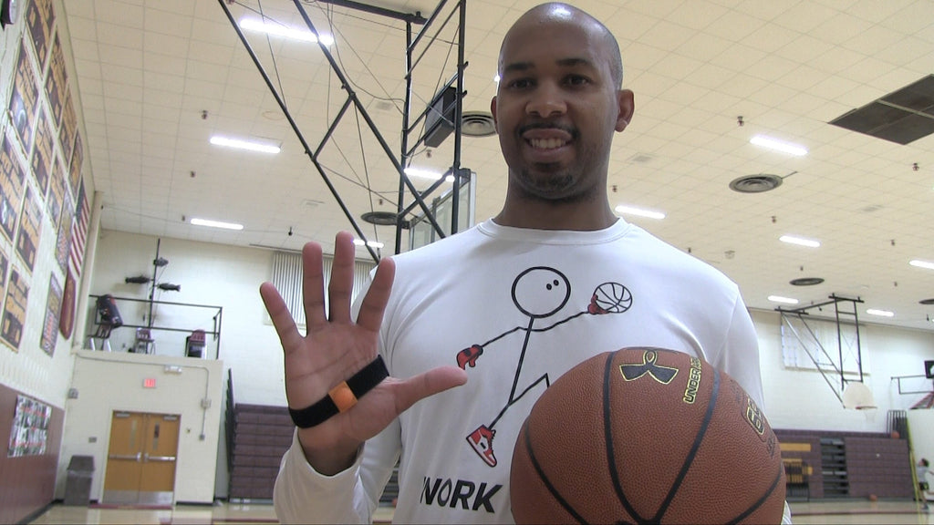 SUPER 8 BUNDLE (VALUE over $185): Ball Hog Gloves Weighted, Pro Man, OFF PALM Shooting Aid,  OFF HAND Shooting Aid, Shooting Lock, Ice Straps, Stretch band and Dribble Glasses BallHogGloves