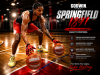 PREORDER (SHIP JULY) GODWIN Springfield 1891 Basketball – Premium Indoor Microfiber Game Ball BallHogGloves