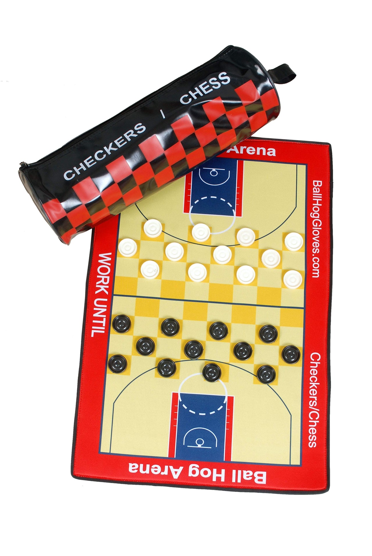 Ball Hog Basketball Roll up Checkers and Chess Set (Premium) BallHogGloves