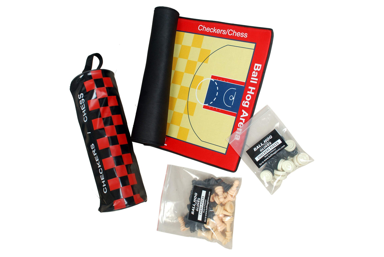 Ball Hog Basketball Roll up Checkers and Chess Set (Premium) BallHogGloves