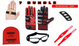 7 BUNDLE (VALUE over $130): Ball Hog Gloves Weighted, OFF PALM Shooting Aid,  OFF HAND Shooting Aid, Shooting Lock, Ice Straps, Stretch band and Dribble Glasses