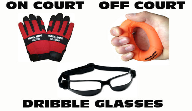 Ball Hog Gloves, Grip & Dribble Glasses Bundle