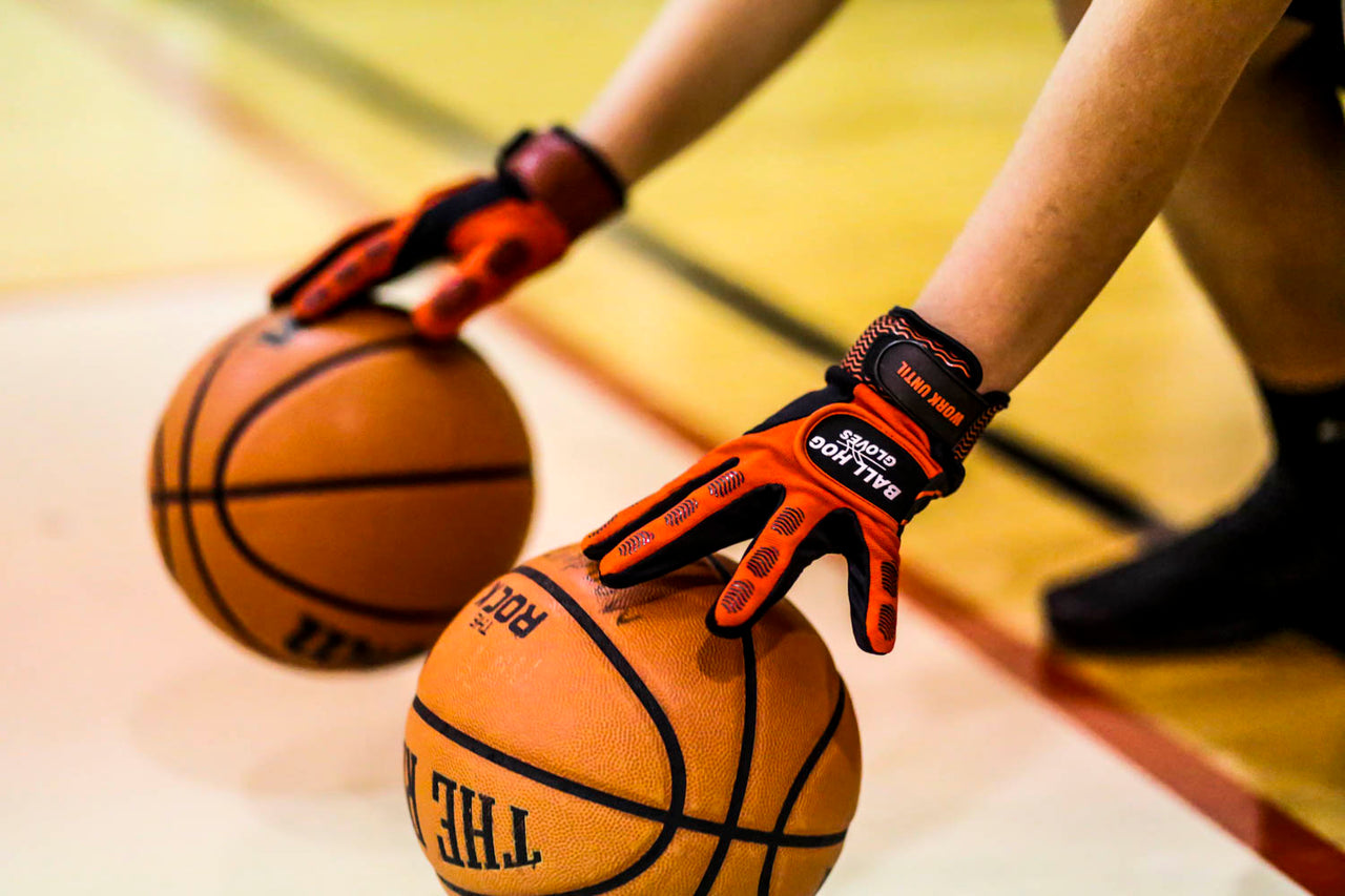 SUPER 8 BUNDLE (VALUE over $185): Ball Hog Gloves Weighted, Pro Man, OFF PALM Shooting Aid,  OFF HAND Shooting Aid, Shooting Lock, Ice Straps, Stretch band and Dribble Glasses BallHogGloves
